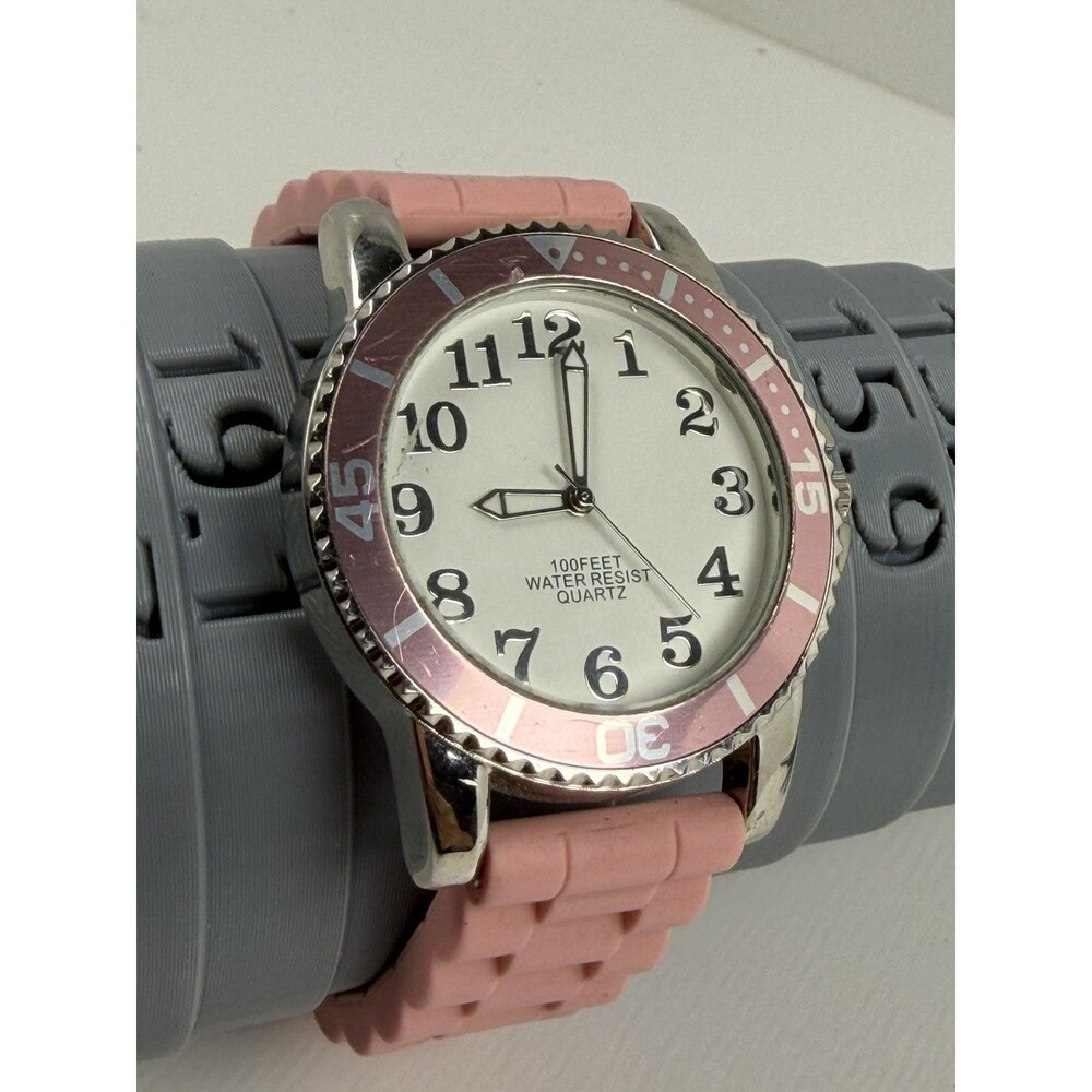 Women’s Pink Dive Style Quartz Watch 38.7mm Fresh Battery Working